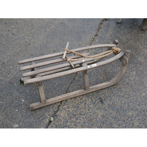 48 - VINTAGE WOODEN SLEIGH