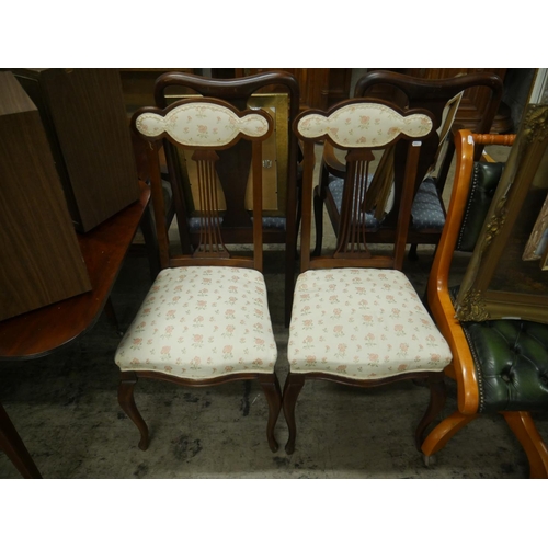 515 - PAIR OF EDWARDIAN SIDE CHAIRS