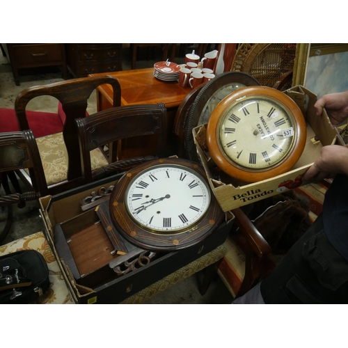 537 - 2 CLOCKS FOR PARTS OR REPAIR