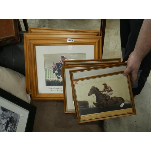 574 - LOT OF HORSE RACING PICTURES