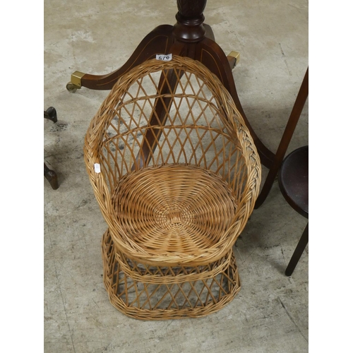 576 - CHILDS WICKER CHAIR