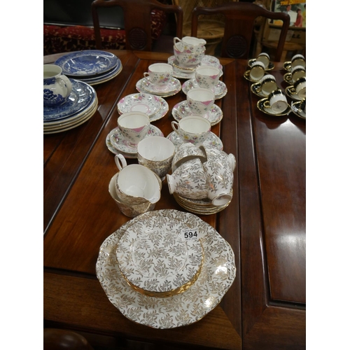 594 - 2 PART TEA SETS