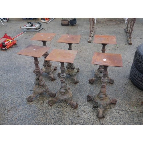 60 - 6 CAST IRON TABLE BASES