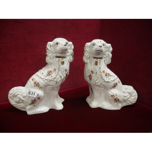 631 - PAIR OF STAFFORDSHIRE DOGS