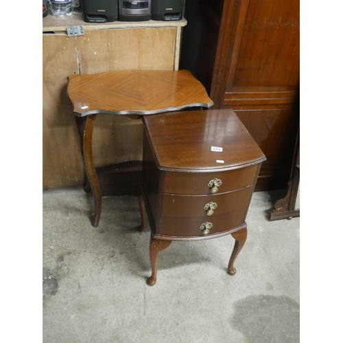 655 - OCCASIONAL TABLE & 3 DRAWER CABINET