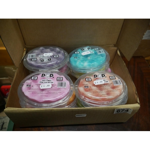 674 - BOX OF HANDMADE SOAP