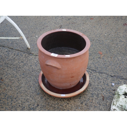 79 - TERRACOTTA POT ON STAND