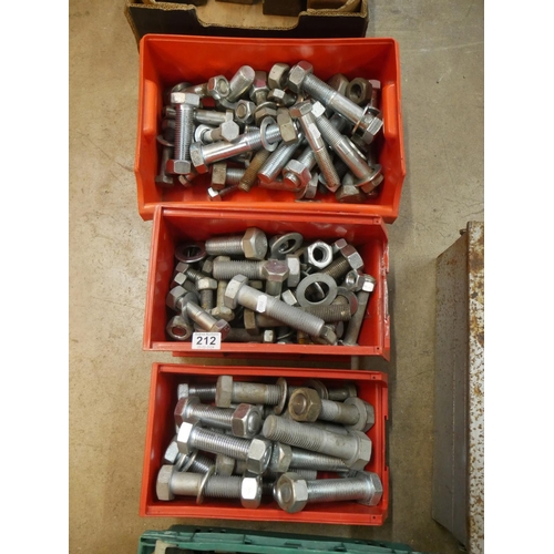 212 - 3 BOXES OF BOLTS