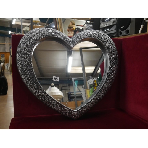 290 - HEART SHAPED MIRROR