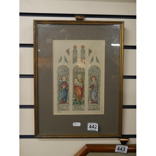 442 - 19TH C. WATERCOLOUR SIGNED UNDER MOUNT