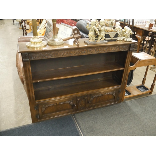 546 - OAK FLOOR BOOKCASE