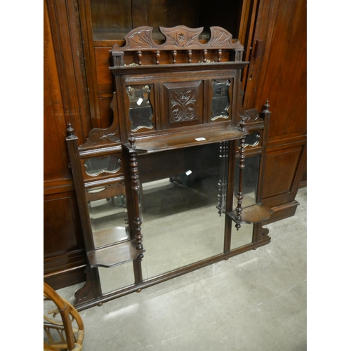 736 - VICTORIAN OVERMANTLE MIRROR