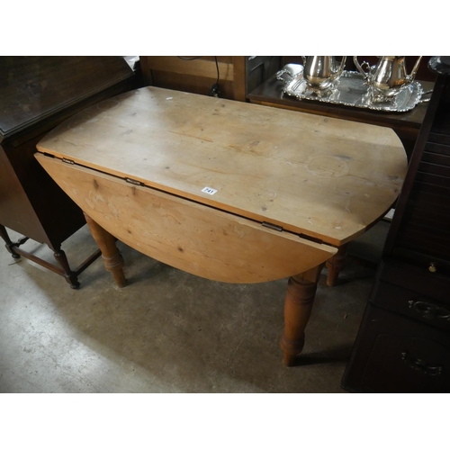 741 - ANTIQUE PINE DROP LEAF TABLE