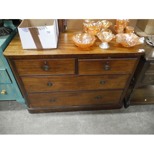 755 - VICTORIAN CHEST OF DRAWERS