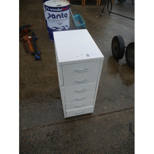 104 - SMALL FILING CABINET - DINGE ON ONE SIDE