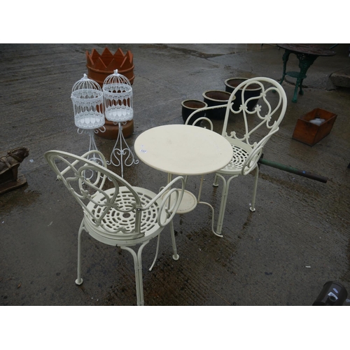 137 - GARDEN TABLE & 2 CHAIRS