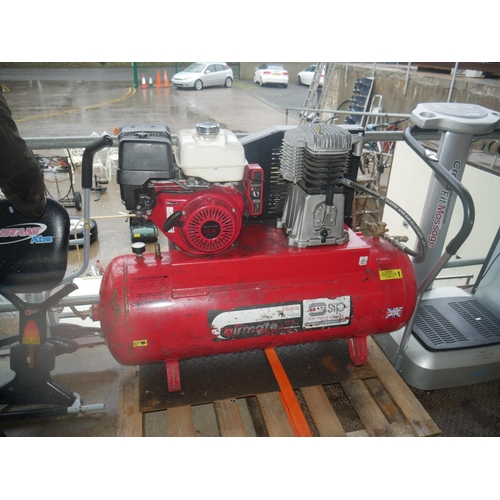 191 - SIP 200 LTR PETROL COMPRESSOR WITH HONDA ENGINE - ELECTRIC START NEVER CONNECTED BUT STARTS EASY ON ... 