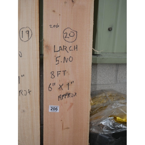 206 - 5  8FT LARCH PLANKS