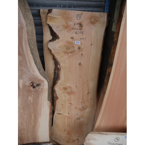 213 - 2 PIECES OF CEDAR