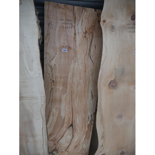 220 - SLAB OF SPALTED BEECH