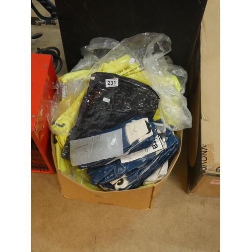 231 - BOX OF WORK WEAR