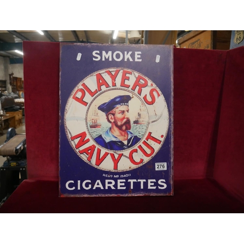 276 - DOUBLE SIDED REPRODUCTION PLAYERS SIGN