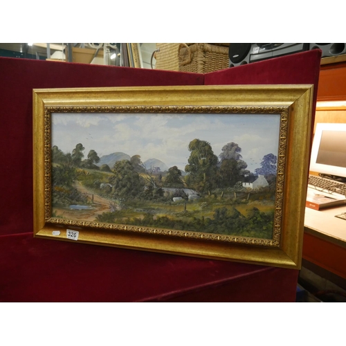 326 - OIL PAINTING SIGNED D.WAUGH