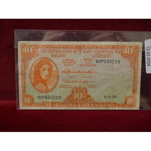 391 - LADY LAVERY 10 SHILLING NOTE 1968