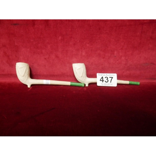 437 - 2 CLAY PIPES