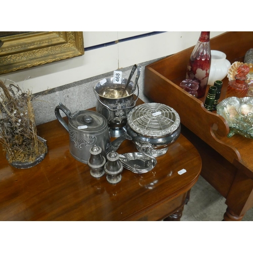 468 - LOT OF SILVER PLATE