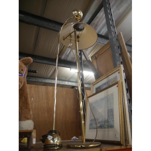 870 - 2 BRASS FLOOR LAMPS