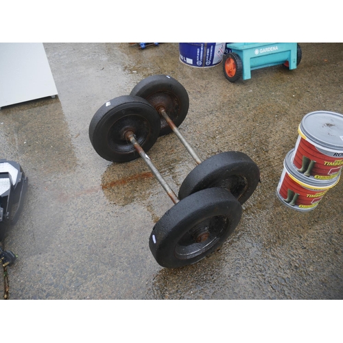 96 - 2 AXLES & WHEELS