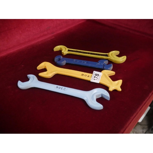 178 - 4 VINTAGE SPANNERS