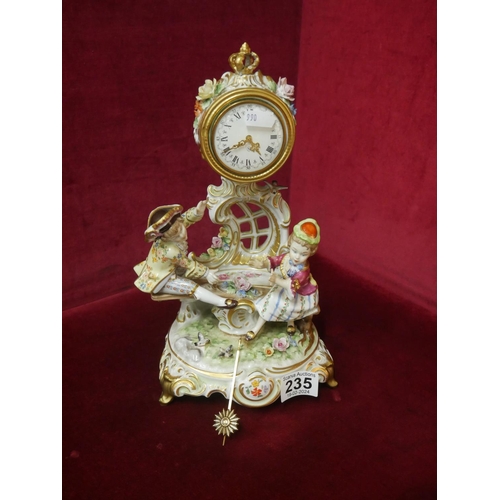 235 - PORCELAIN CLOCK