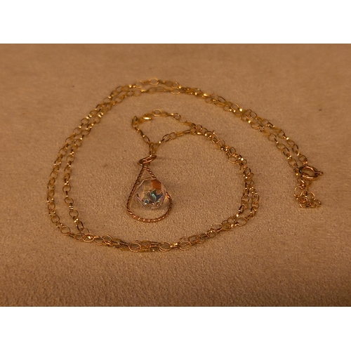 257 - 9CT CHAIN & PENDANT