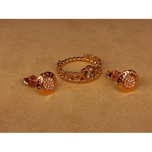 270 - PANDORA RING & EARRINGS