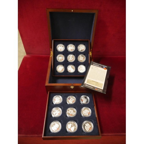 275 - 18 CASED SILVER PROOF COINS