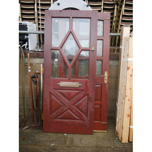 61 - 2 EXTERNAL MAHOGANY DOORS