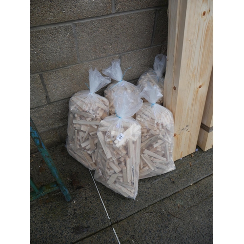 64 - 5 BAGS OF FIRELIGHTERS