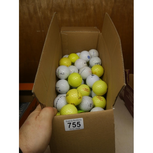 755 - BOX OF GOLF BALLS