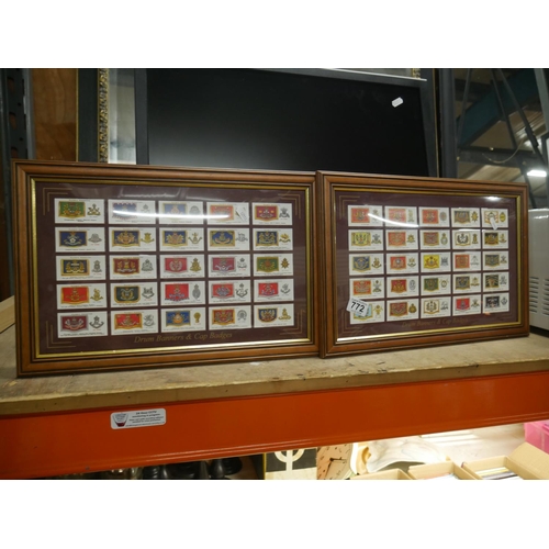 772 - FRAMED CIGARETTE CARDS