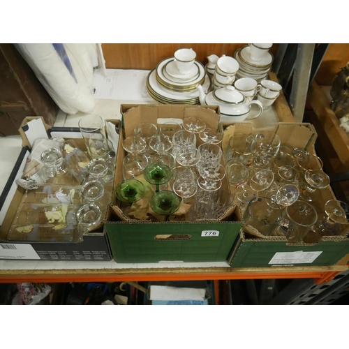 776 - 3 BOXES OF GLASSWARE