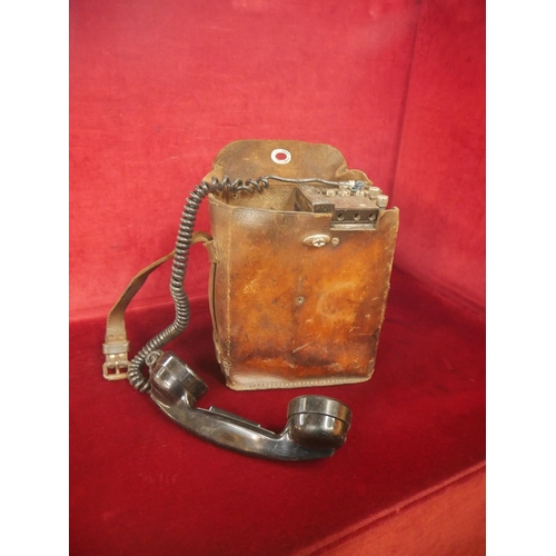 310 - OLD FIELD TELEPHONE IN CASE