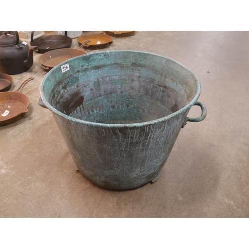 529 - COPPER 2 HANDLED POT