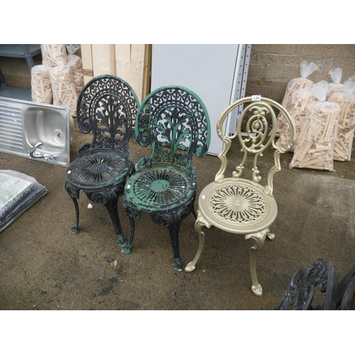 136 - 3 ALLOY GARDEN CHAIRS