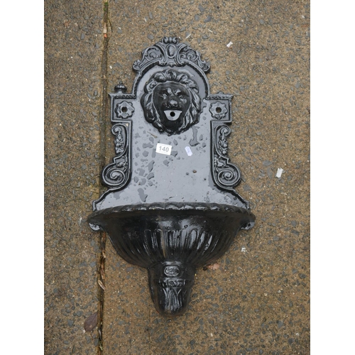 140 - CAST IRON WALL FOUNTAIN