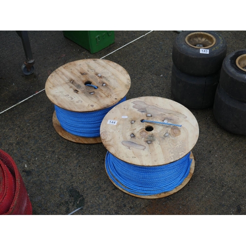 144 - 2 ROLLS OF ROPE APPROX 1000 mtrs