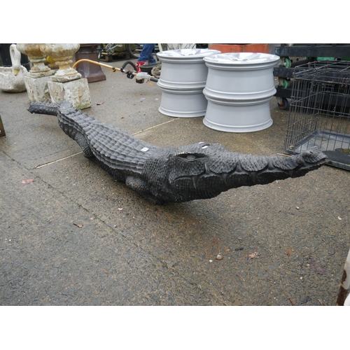 151 - CARVED WOODEN CROCODILE