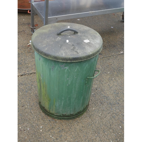 157 - GALVANIZED BIN