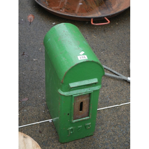 161 - OLD CAST IRON IRISH POST BOX - NO KEY